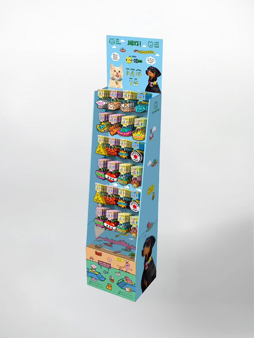Jiby Floor Display - Dog & Cat - Prefilled (240 Jibys)