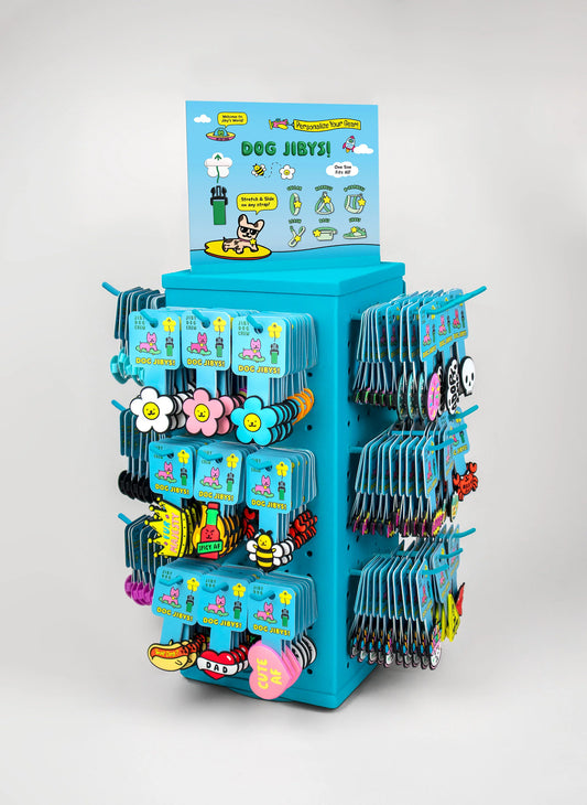Jiby Spinner Fixture - Prefilled Dog Top 24 (180 Jibys) - SuperZoo
